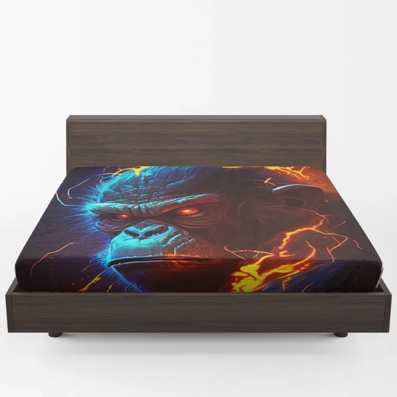 Fiery Faced Monkey Art Fitted Sheet 1