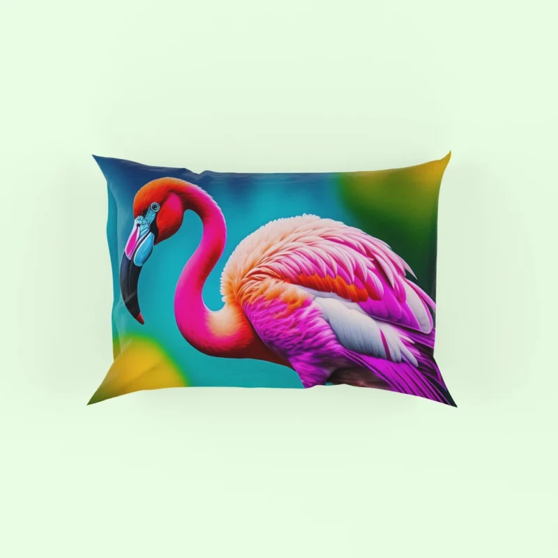 Flamingo Colorful Artwork Pillow Case