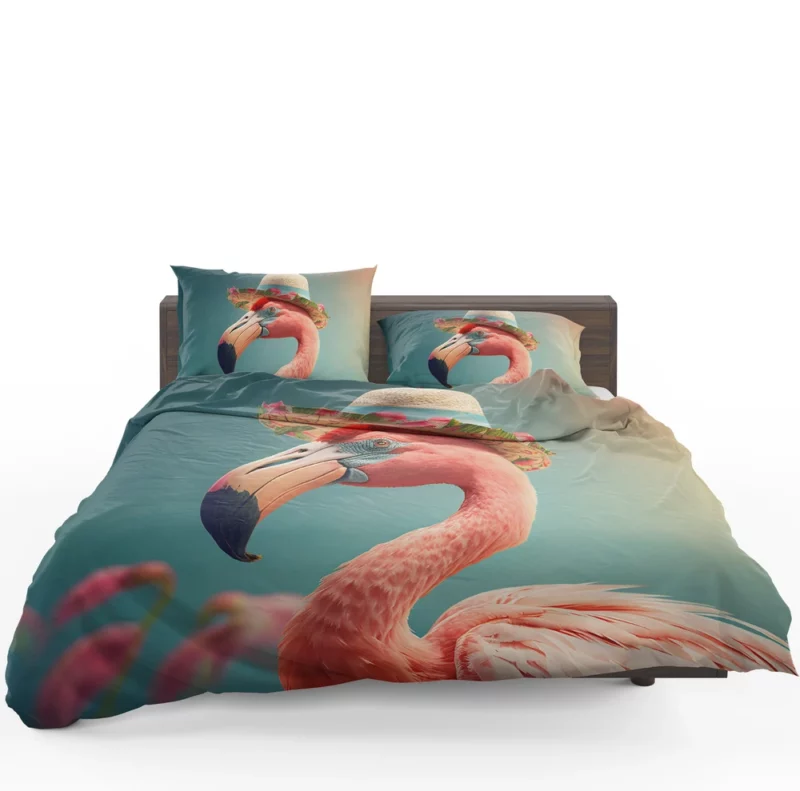 Flamingo With Flower Garland Bedding Set 1