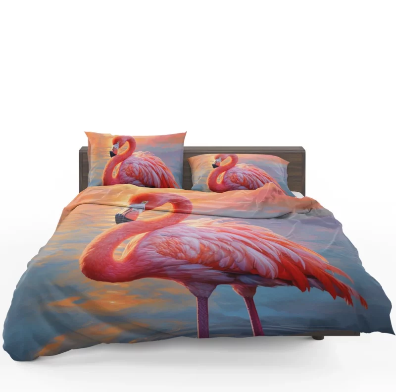 Flamingo in Sunlight Bedding Set 1