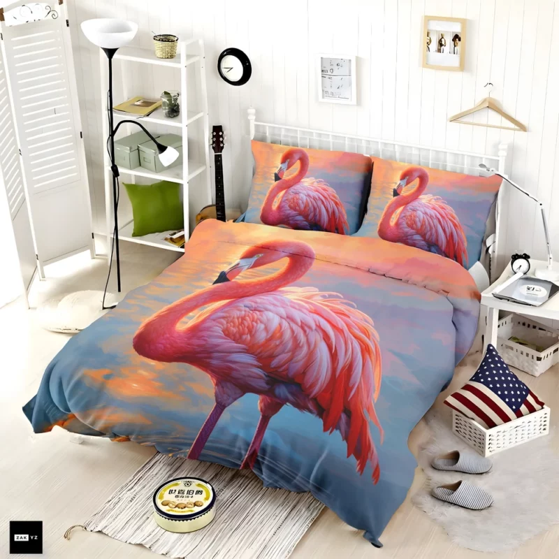 Flamingo in Sunlight Bedding Set