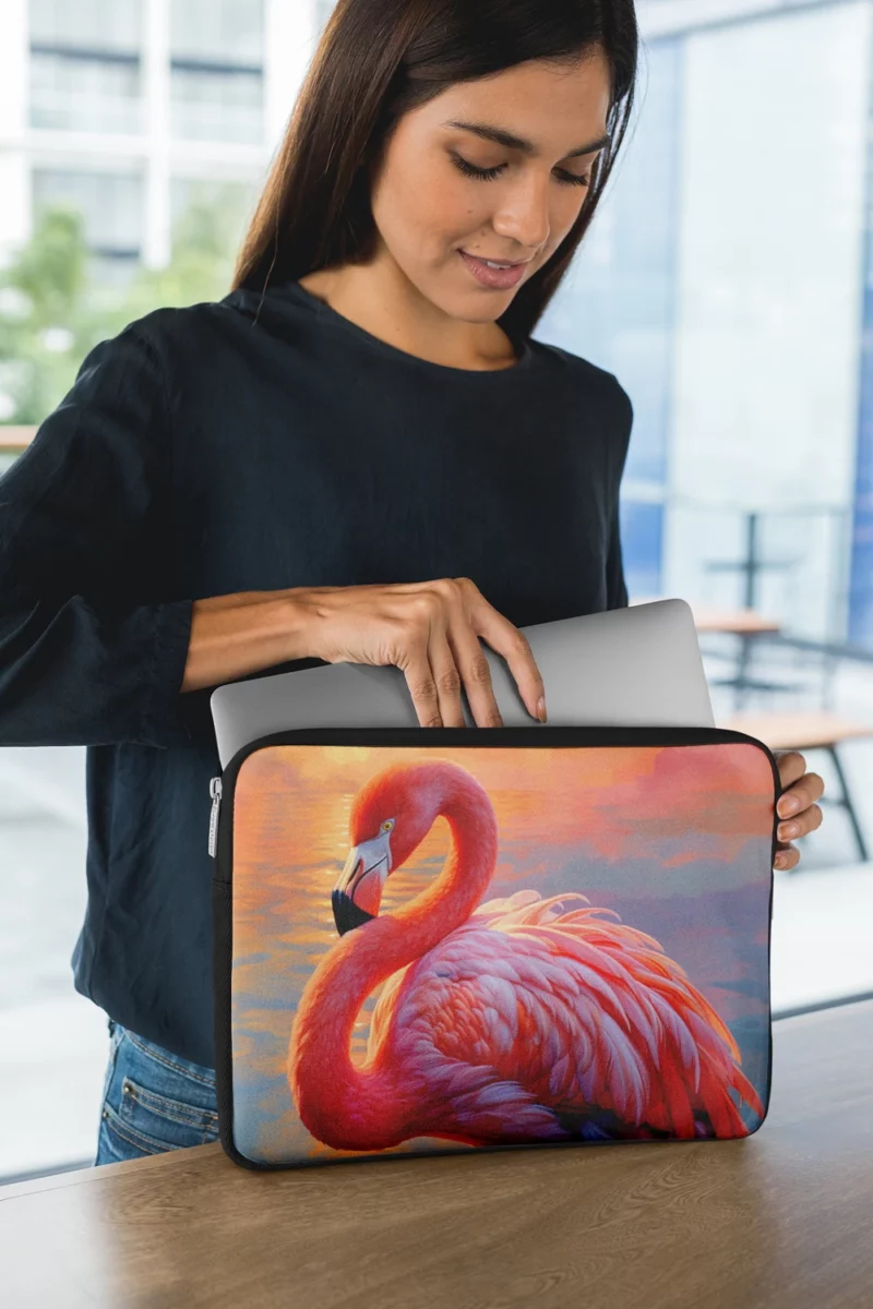 Flamingo in Sunlight Laptop Sleeve 1