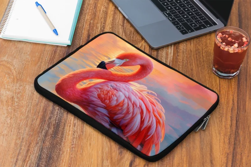 Flamingo in Sunlight Laptop Sleeve 2