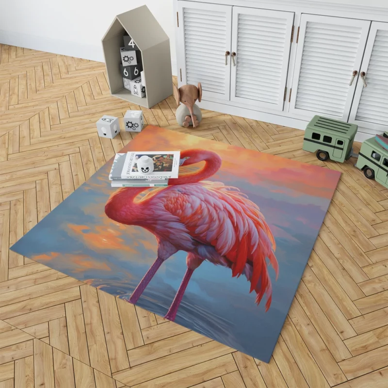 Flamingo in Sunlight Rug 1