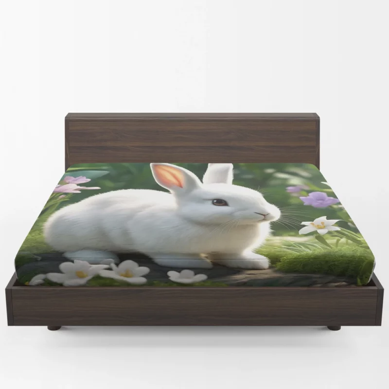 Fluffy Bunny AI Generation Fitted Sheet 1