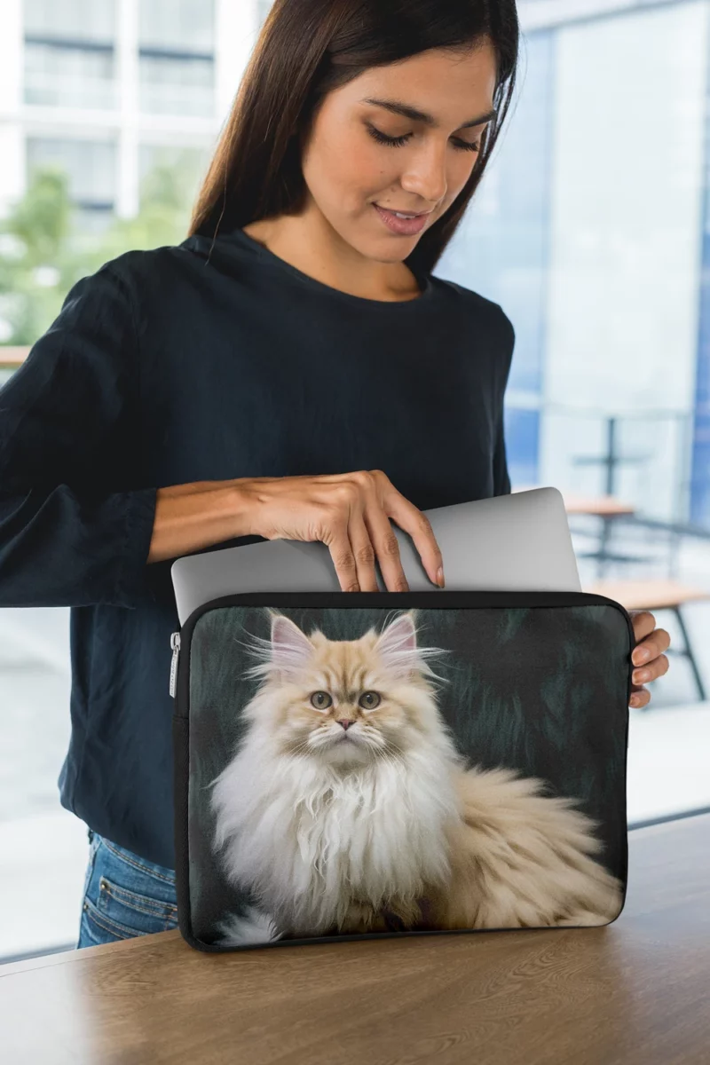 Fluffy Cat Close Up Laptop Sleeve 1