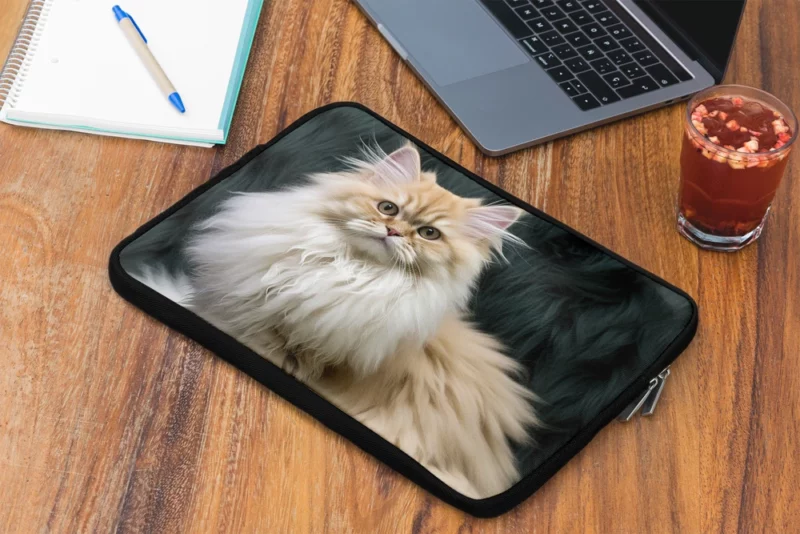 Fluffy Cat Close Up Laptop Sleeve 2