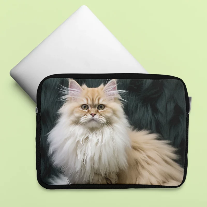 Fluffy Cat Close-Up Laptop Sleeve