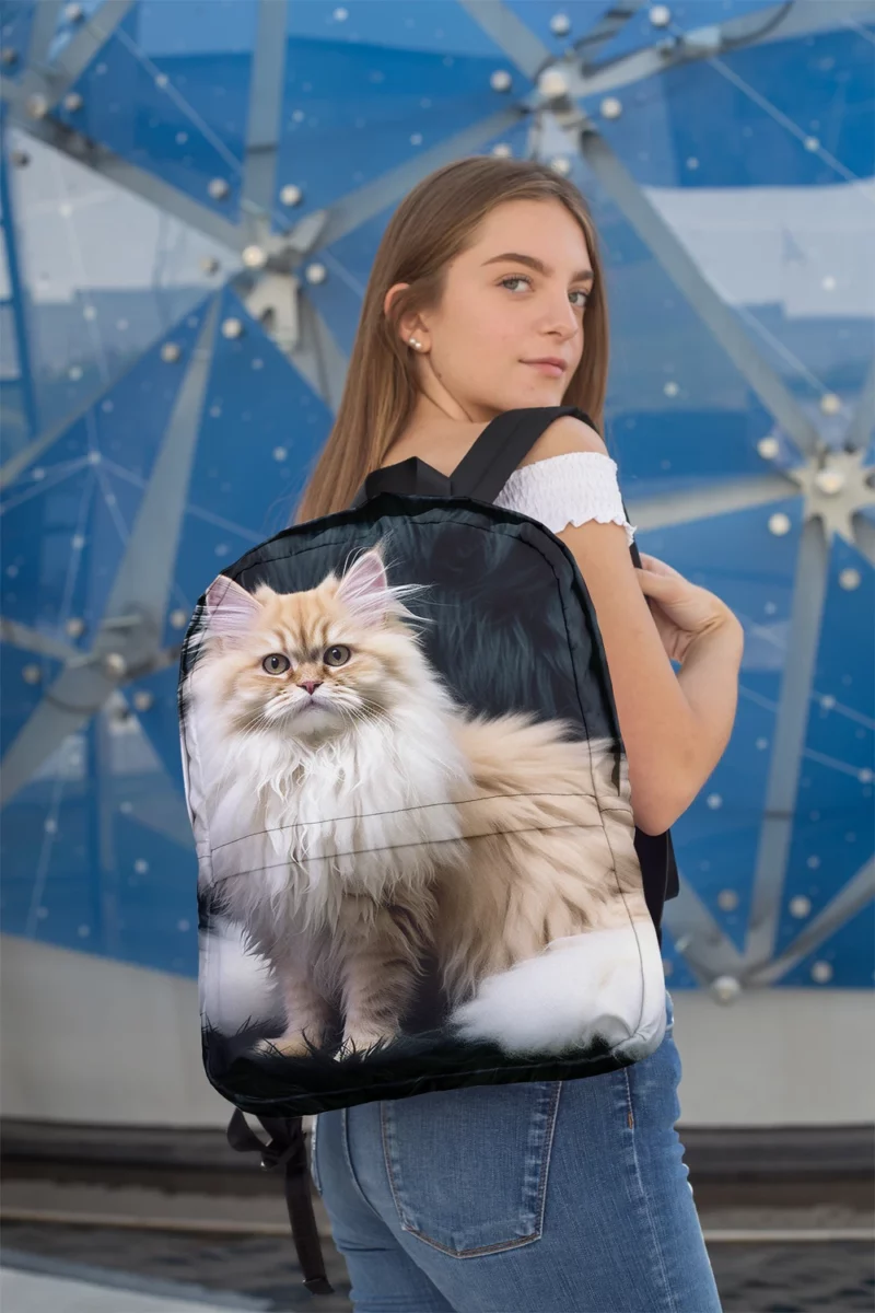 Fluffy Cat Close-Up Minimalist Backpack 2