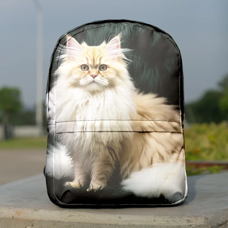 Fluffy Cat Close-Up Minimalist Backpack