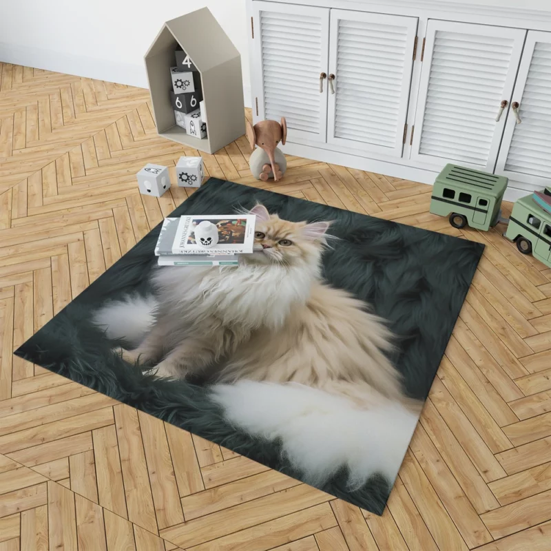 Fluffy Cat Close-Up Rug 1