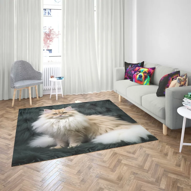 Fluffy Cat Close-Up Rug 2