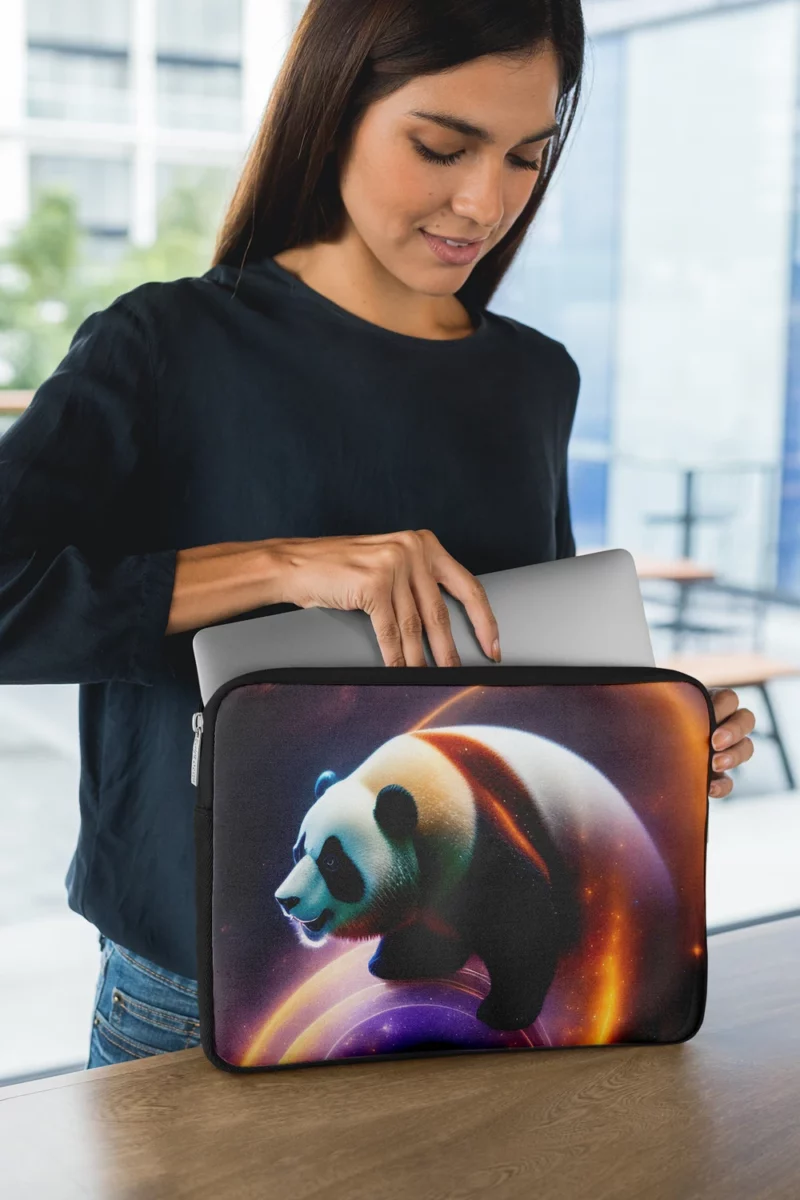 Flying Panda in a Galaxy Laptop Sleeve 1
