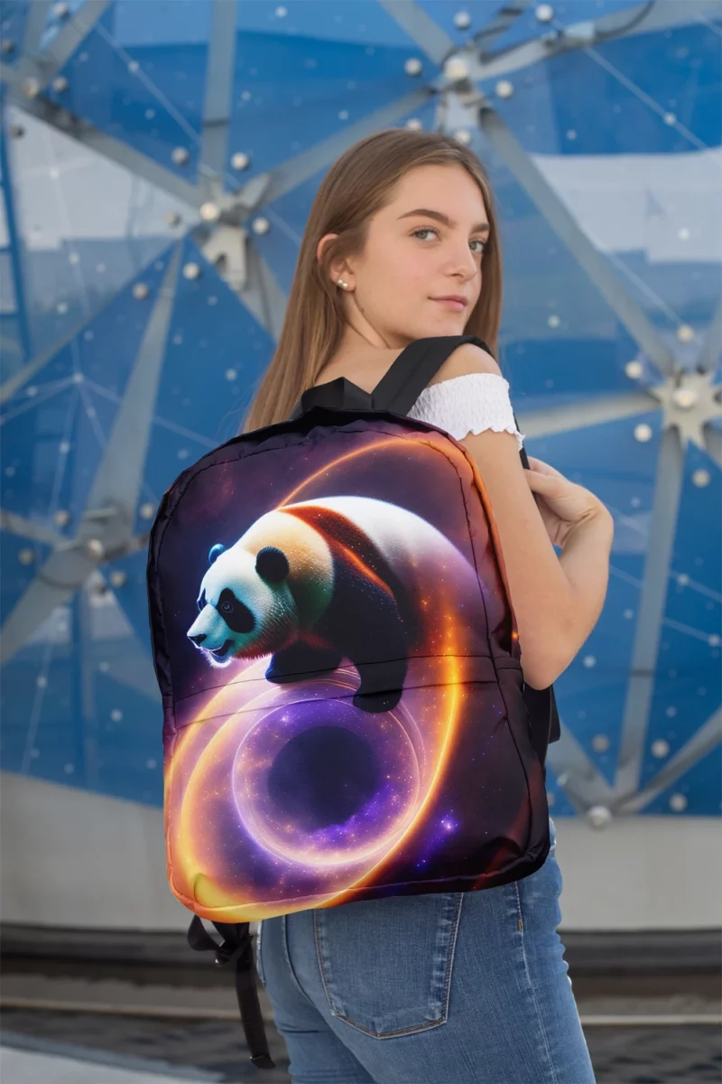 Flying Panda in a Galaxy Minimalist Backpack 2