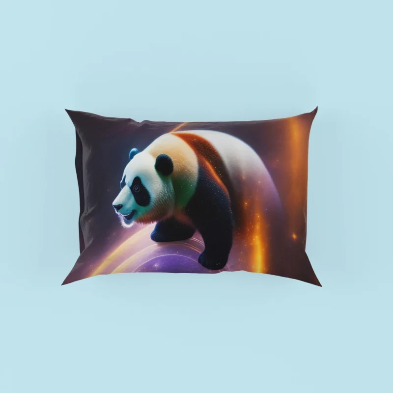 Flying Panda in a Galaxy Pillow Case