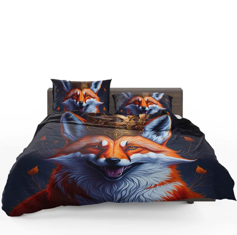 Fox Illustration Artwork Bedding Set 1