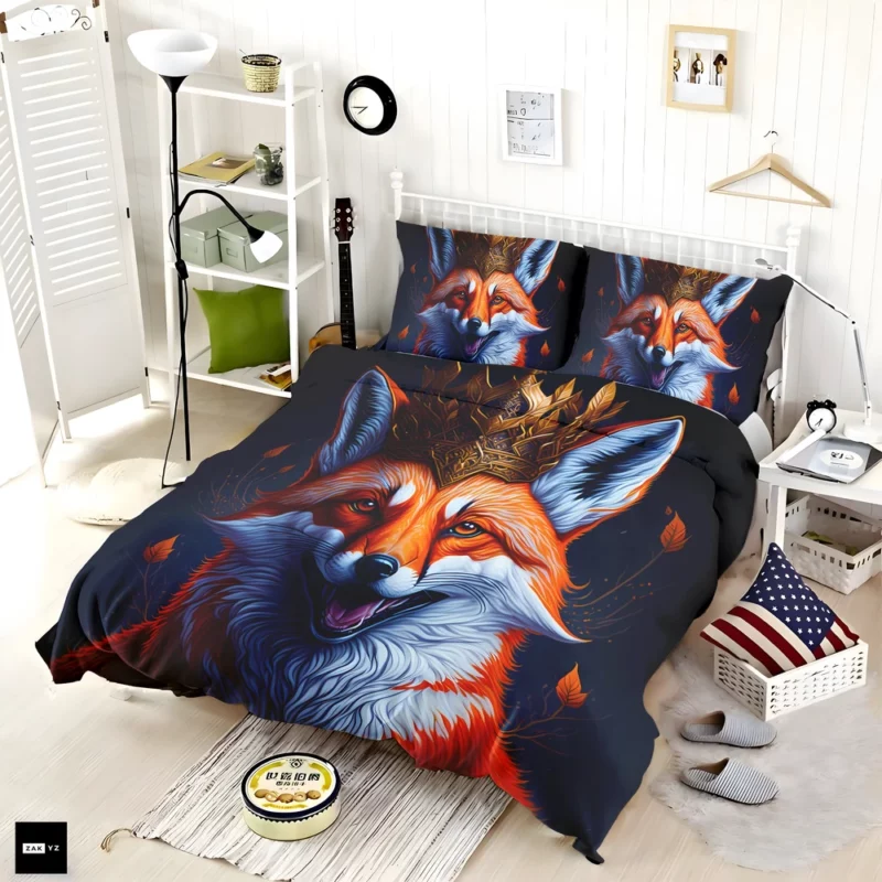 Fox Illustration Artwork Bedding Set