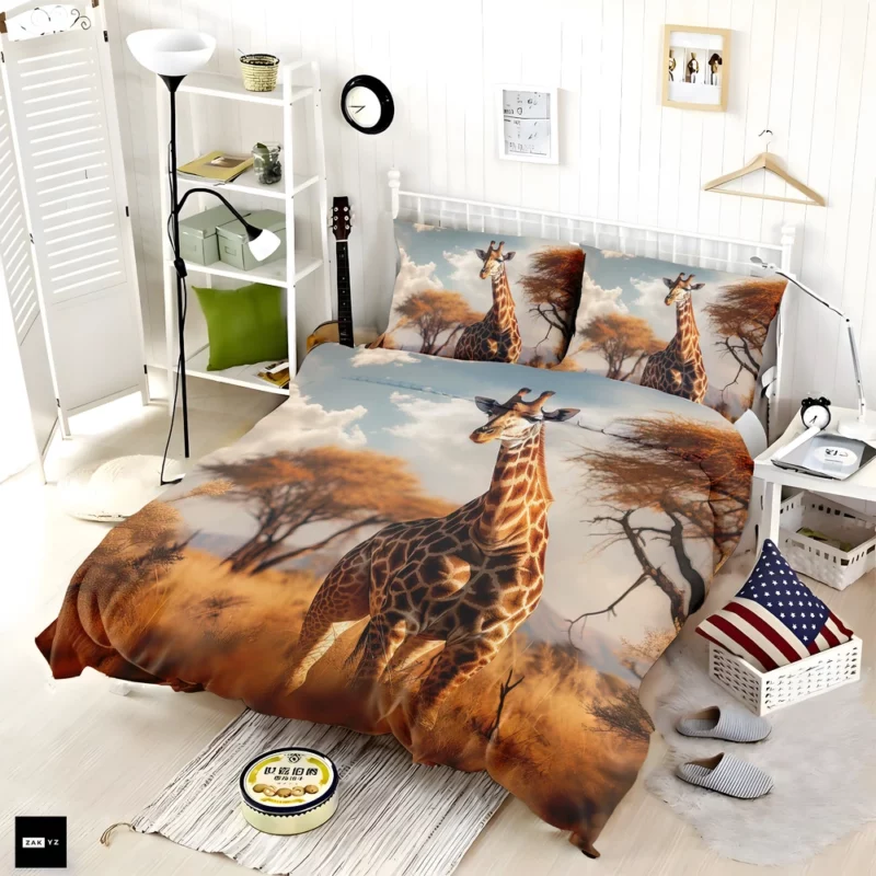 Full Body Giraffe Photography Bedding Set