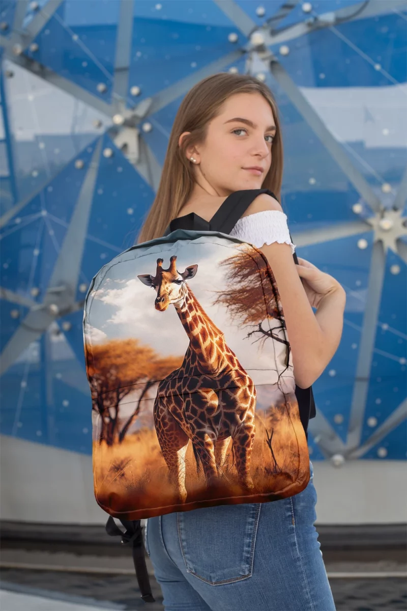 Full Body Giraffe Photography Minimalist Backpack 2