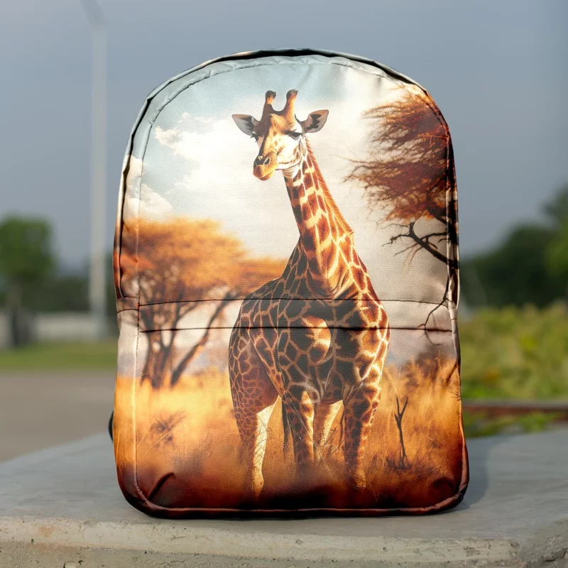 Full Body Giraffe Photography Minimalist Backpack