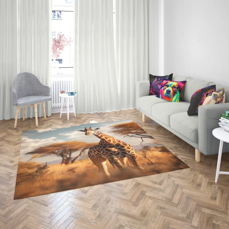 Full Body Giraffe Photography Rug 2