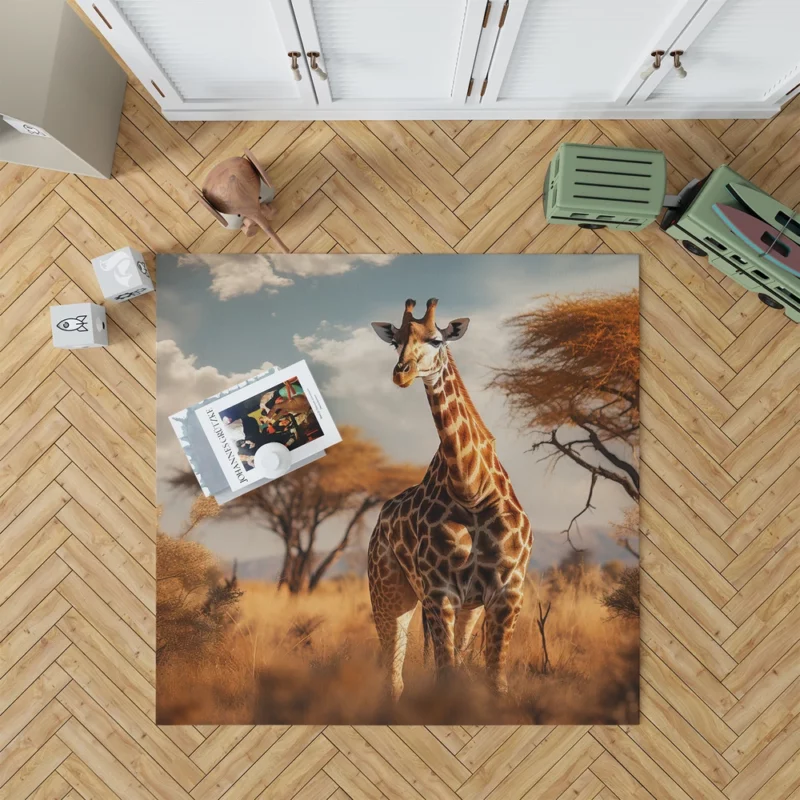 Full Body Giraffe Photography Rug