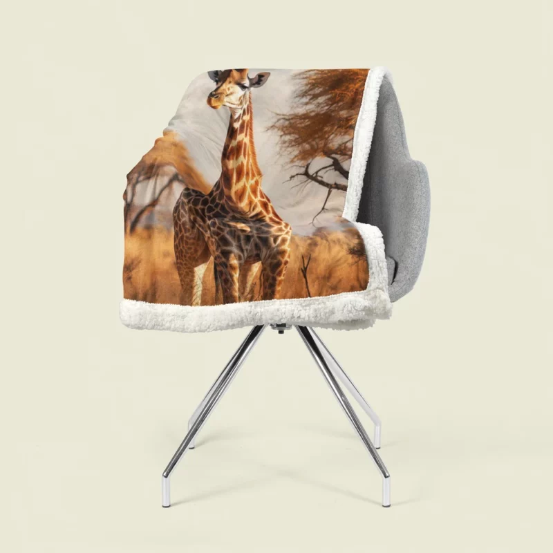 Full Body Giraffe Photography Sherpa Fleece Blanket 1