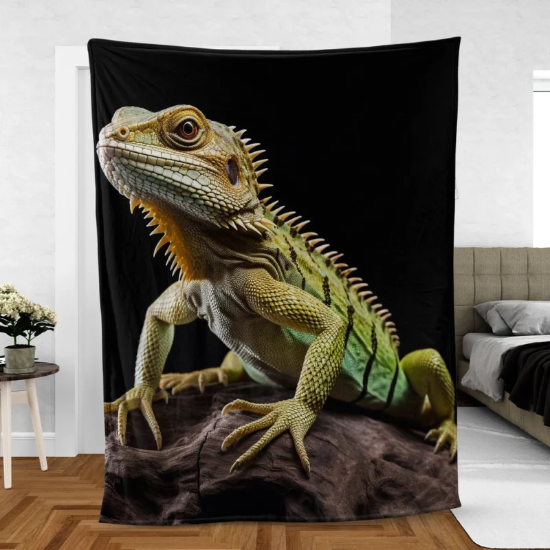 Full Body Lizard AI Art Fleece Blanket