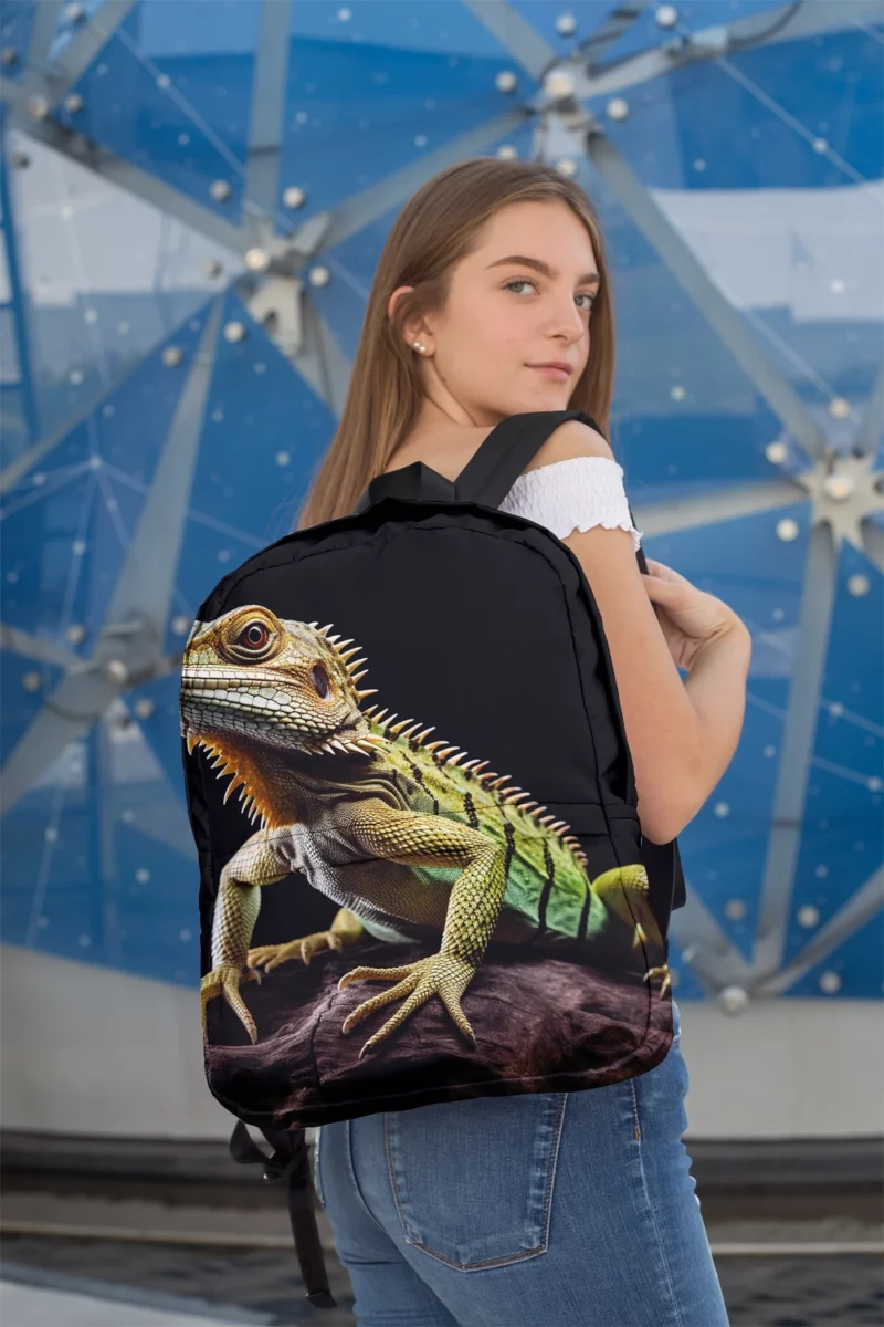 Full Body Lizard AI Art Minimalist Backpack 2