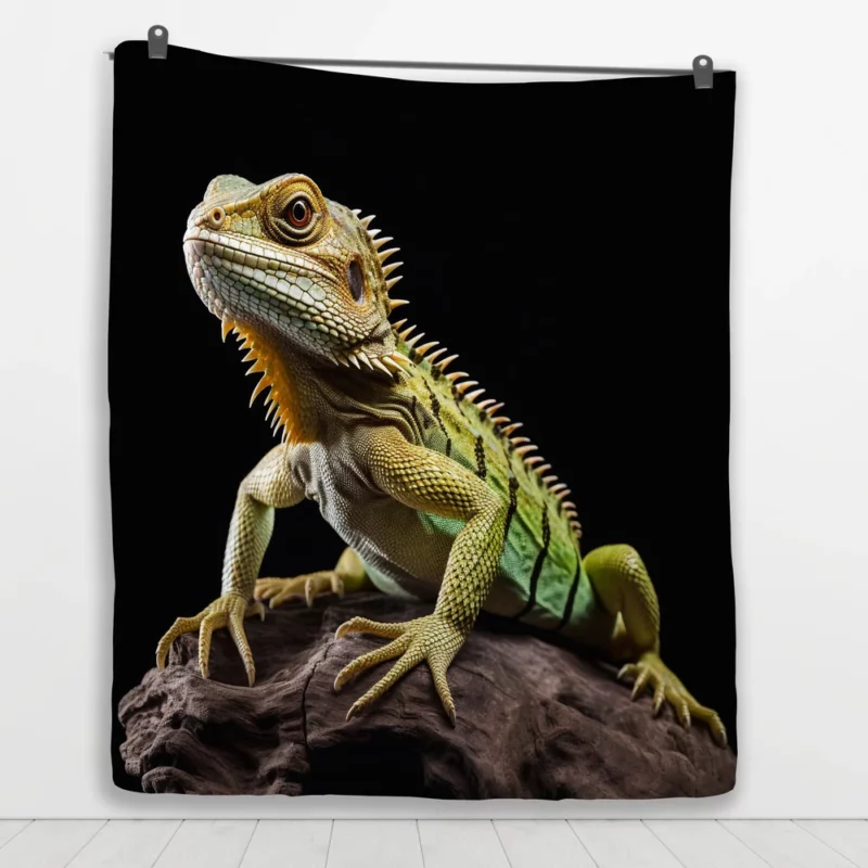 Full Body Lizard AI Art Quilt Blanket 1