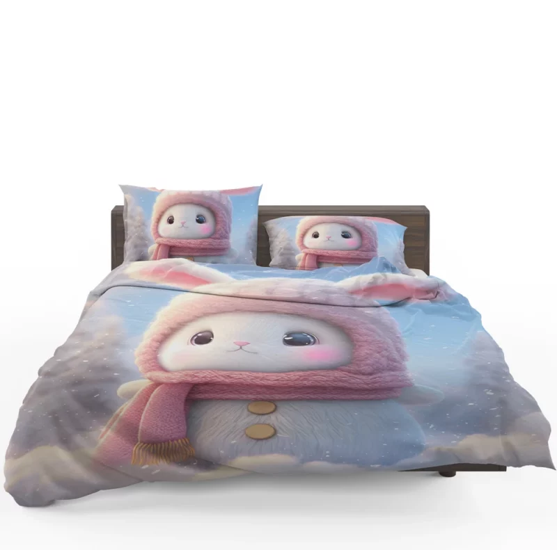 Funny Bunny Illustration Bedding Set 1