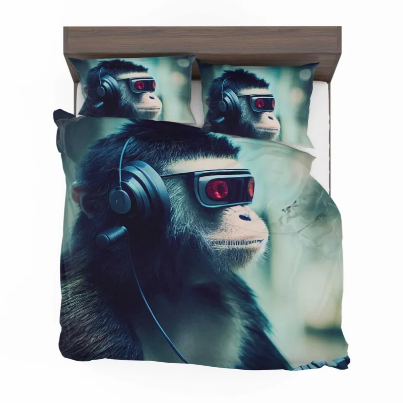 Futuristic Cyberpunk Monkey Bedding Set 2