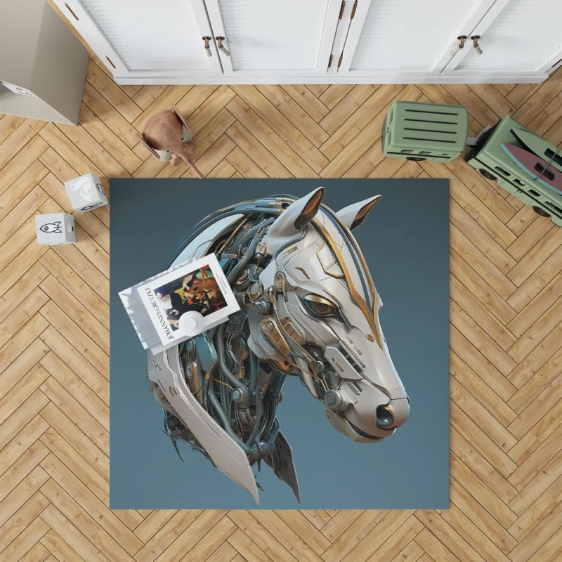 Futuristic Horse Head Rug