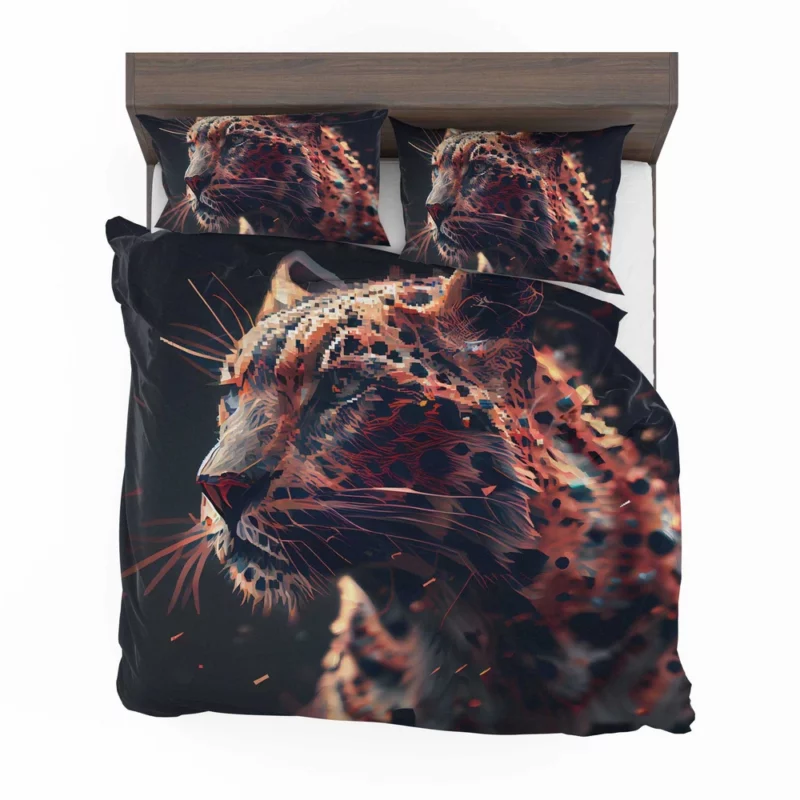 Futuristic Leopard Illustration Bedding Set 2