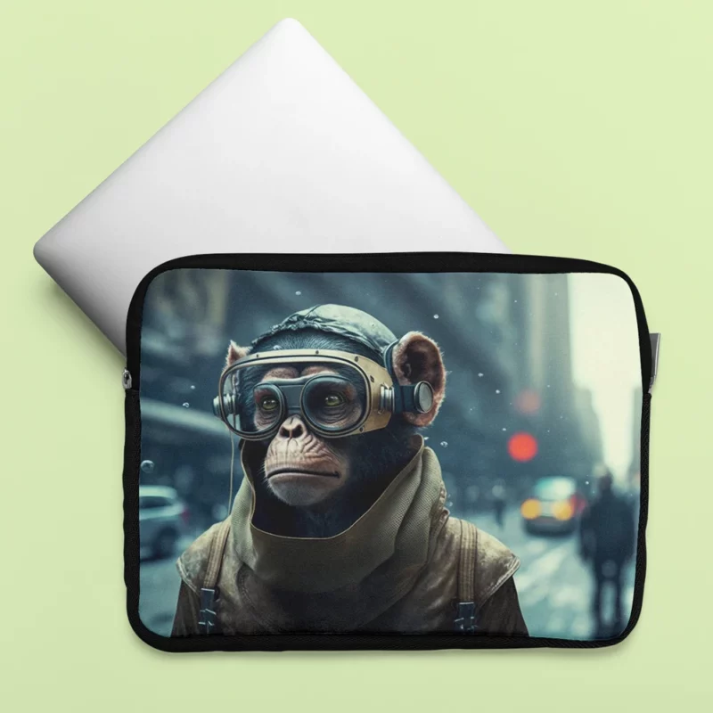 Futuristic Monkey in VR Laptop Sleeve