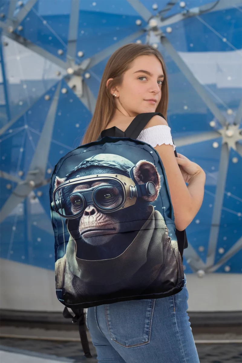 Futuristic Monkey in VR Minimalist Backpack 2