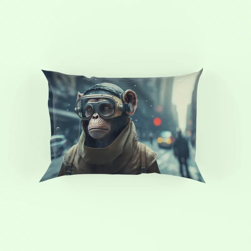 Futuristic Monkey in VR Pillow Case