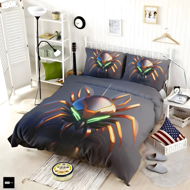 Futuristic Spider Artwork Bedding Set