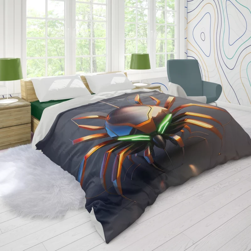 Futuristic Spider Artwork Duvet Cover