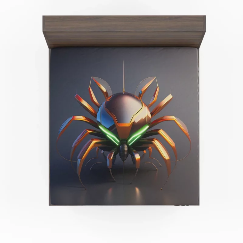 Futuristic Spider Artwork Fitted Sheet