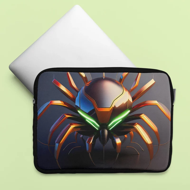 Futuristic Spider Artwork Laptop Sleeve