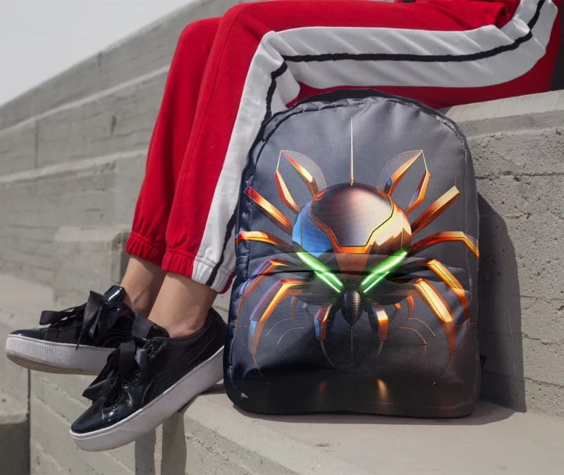 Futuristic Spider Artwork Minimalist Backpack 1