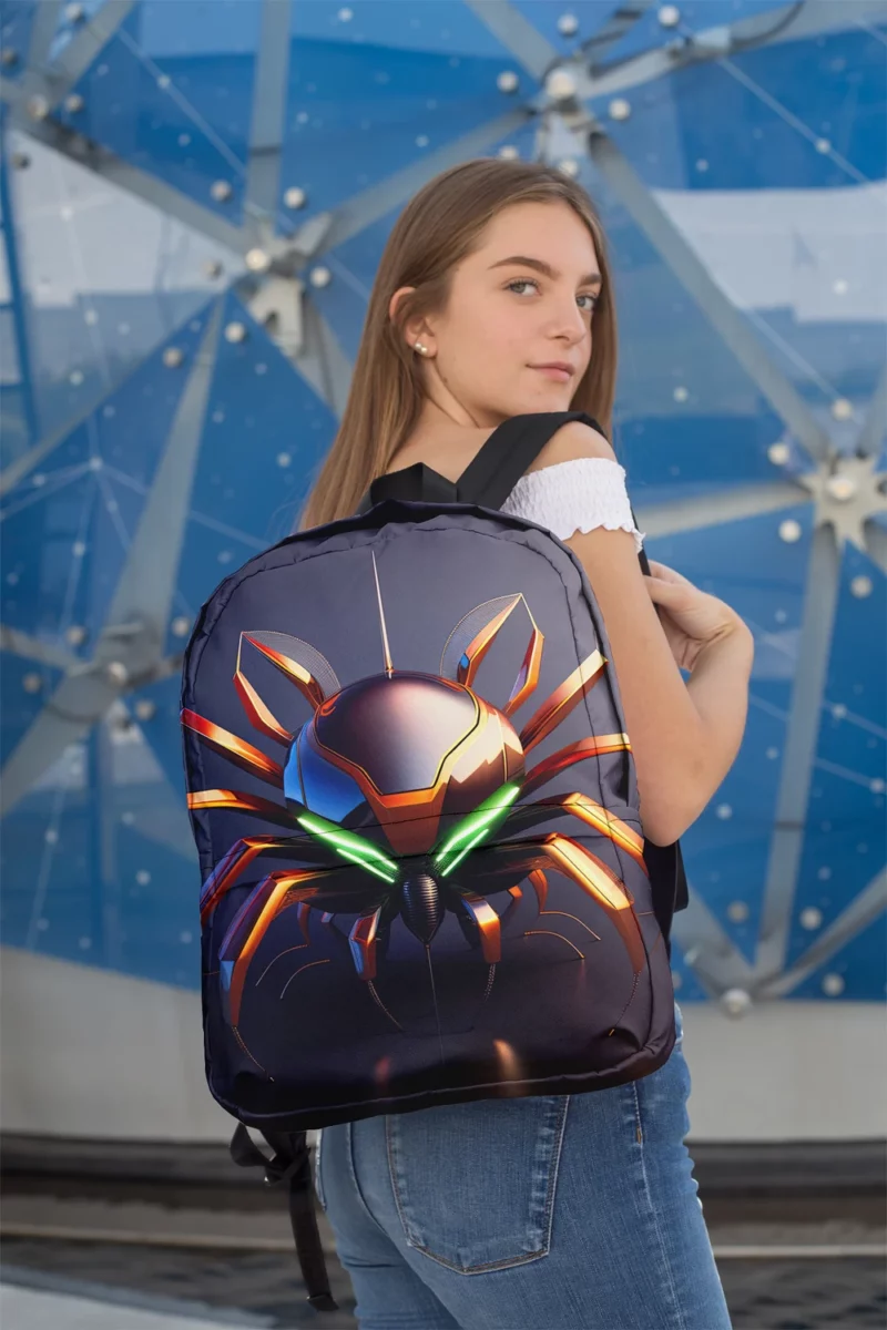 Futuristic Spider Artwork Minimalist Backpack 2