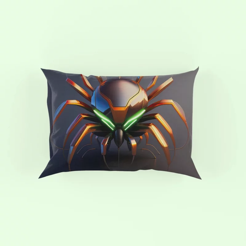 Futuristic Spider Artwork Pillow Case