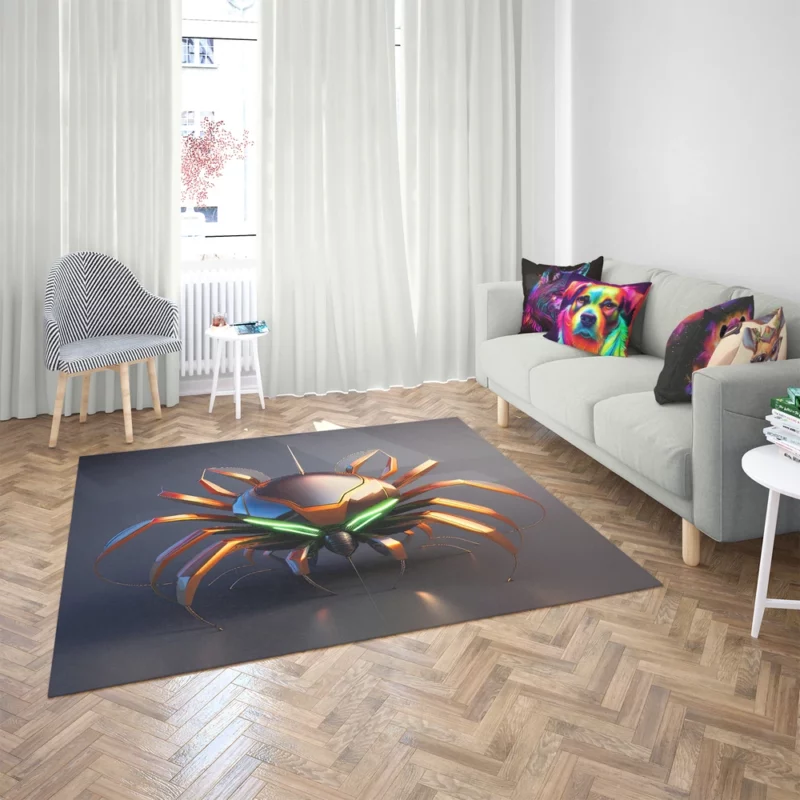 Futuristic Spider Artwork Rug 2