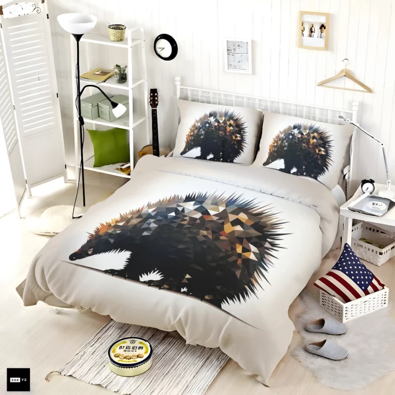 Geometric Porcupine Triangular Artistry Bedding Set