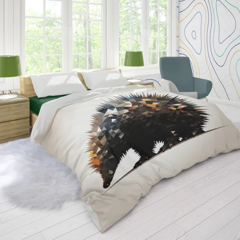 Geometric Porcupine Triangular Artistry Duvet Cover