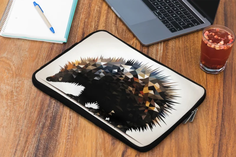 Geometric Porcupine Triangular Artistry Laptop Sleeve 2