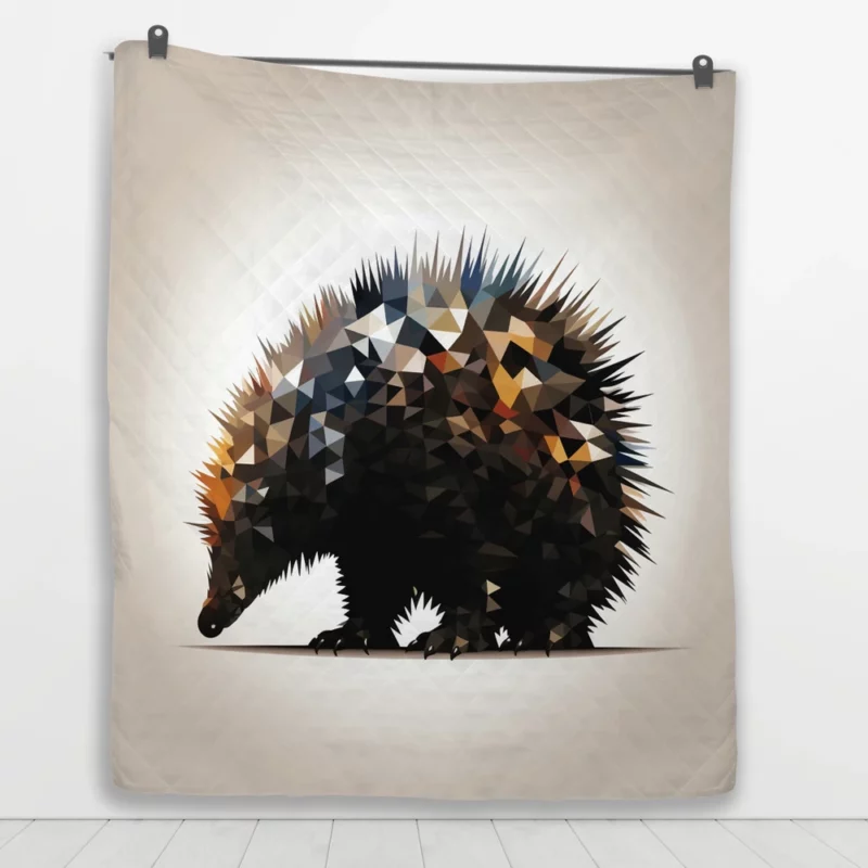 Geometric Porcupine Triangular Artistry Quilt Blanket 1