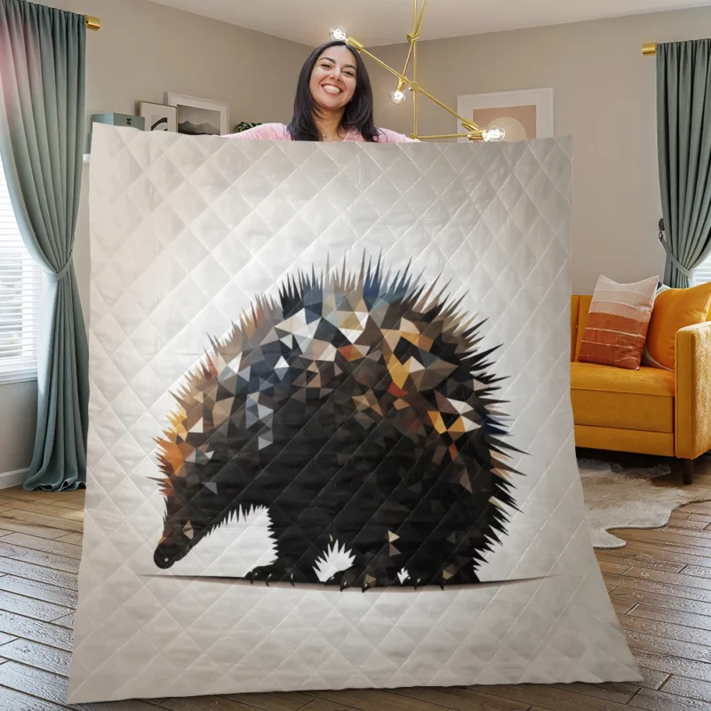 Geometric Porcupine Triangular Artistry Quilt Blanket